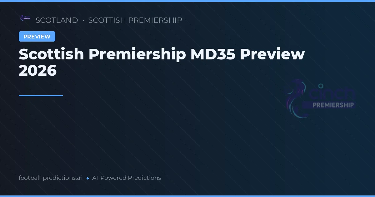 Scottish Premiership MD35 Preview 2026