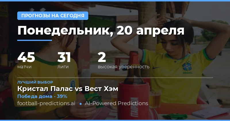 Прогнозы на сегодняшние матчи