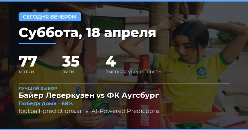 Прогнозы на матчевую ночь 18 апреля 2026 года