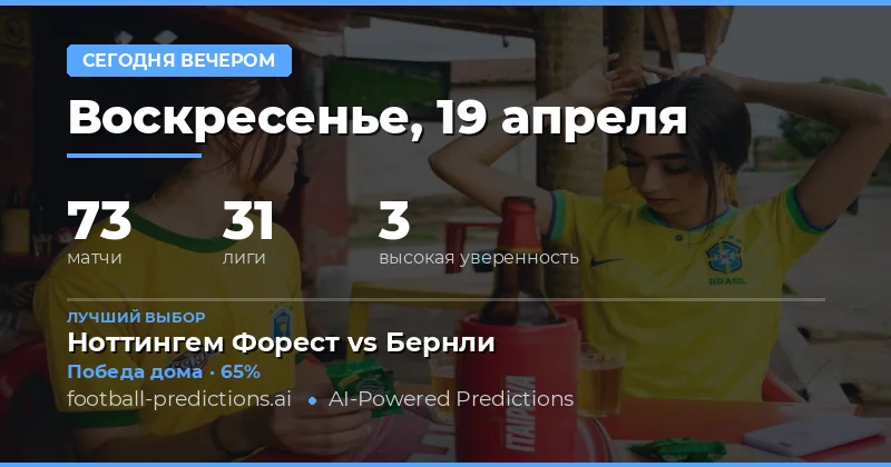 Ночные матчи 19 апреля 2026 года: анализ статистики и тенденций