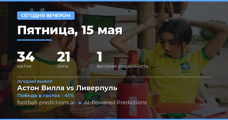 Обзор футбольных матчей на вечер