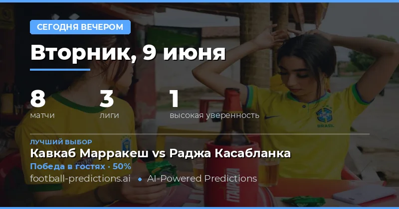 Вторничные прогнозы: 44 матча под прицелом анализа