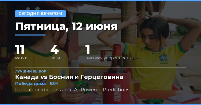 Лучшие ставки на пятницу, 12 июня 2026