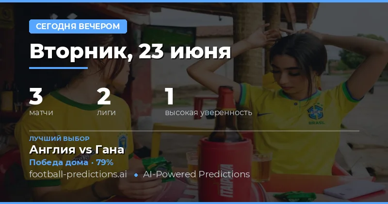 Общая картина матчей вторника