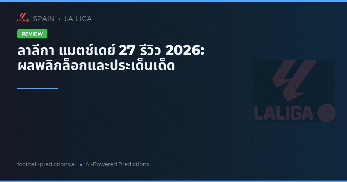 ลาลีกา แมตช์เดย์ 27 รีวิว 2026: ผลพลิกล็อกและประเด็นเด็ด