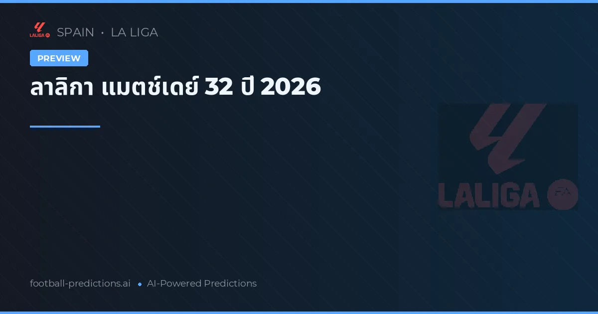 ลาลิกา แมตช์เดย์ 32 ปี 2026