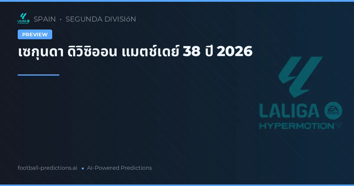 เซกุนดา ดิวิซิออน แมตช์เดย์ 38 ปี 2026