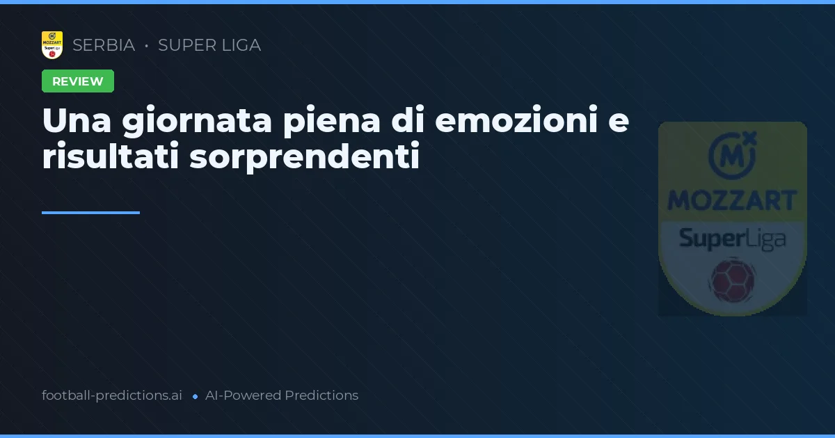 Una giornata piena di emozioni e risultati sorprendenti