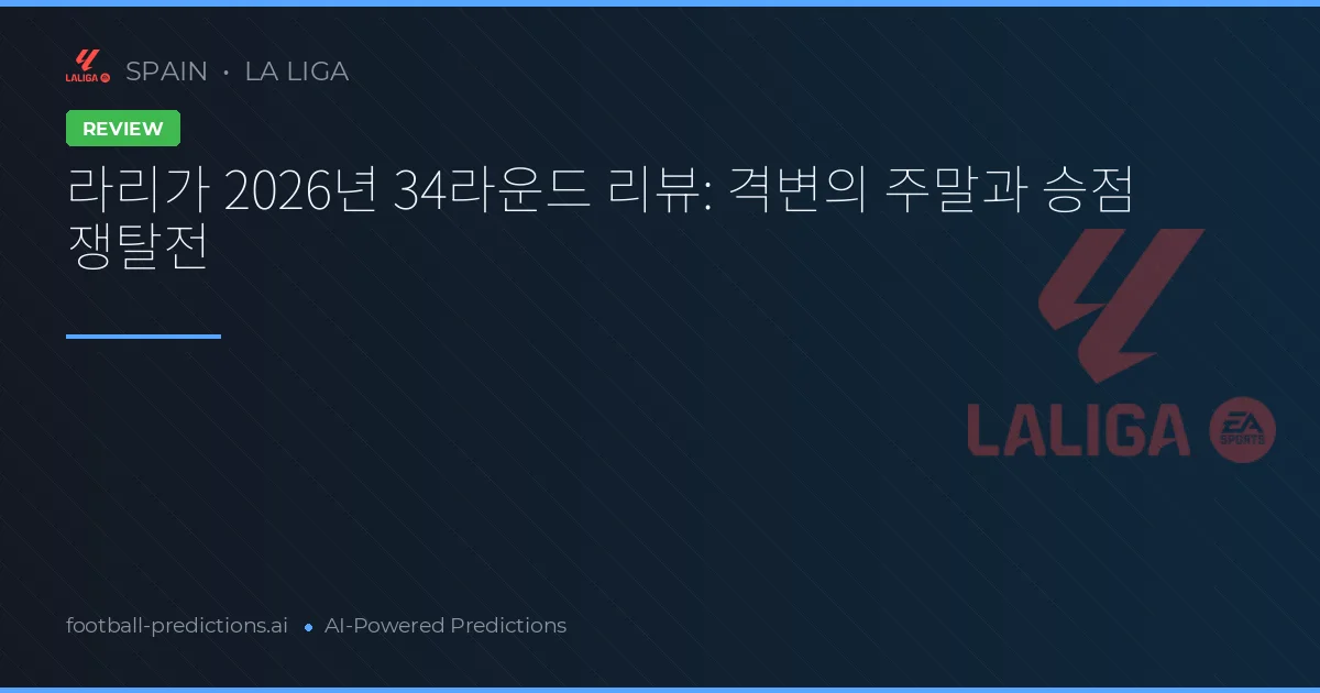 라리가 2026년 34라운드 리뷰: 격변의 주말과 승점 쟁탈전