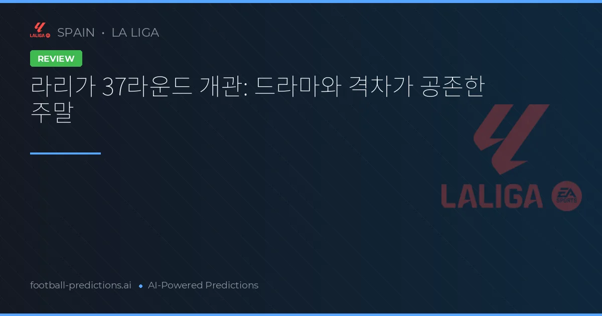 라리가 37라운드 개관: 드라마와 격차가 공존한 주말