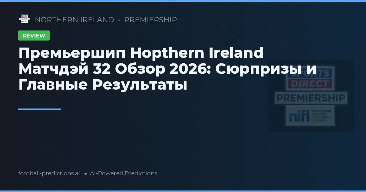 Премьершип Норthern Ireland Матчдэй 32 Обзор 2026: Сюрпризы и Главные Результаты