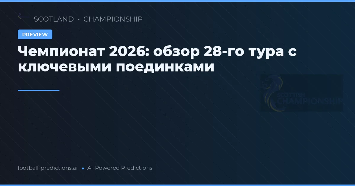 Чемпионат 2026: обзор 28-го тура с ключевыми поединками