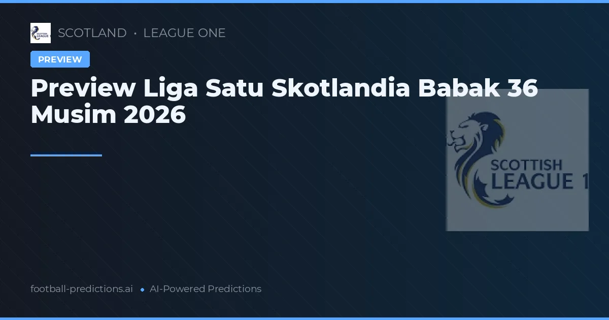 Preview Liga Satu Skotlandia Babak 36 Musim 2026