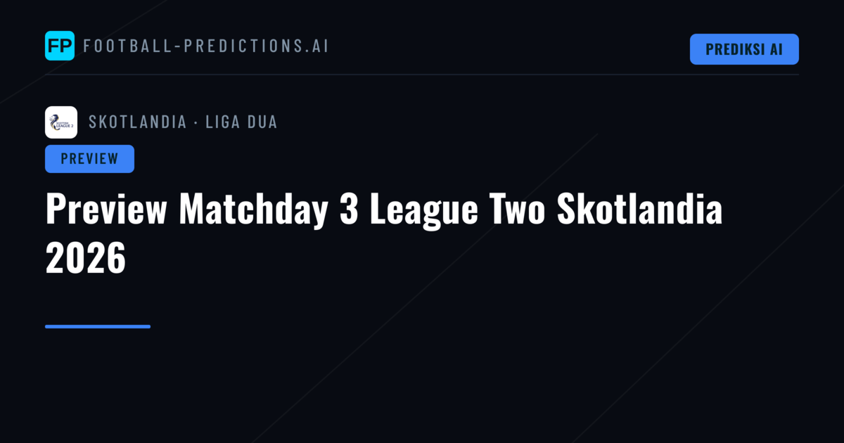 Preview Matchday 3 League Two Skotlandia 2026