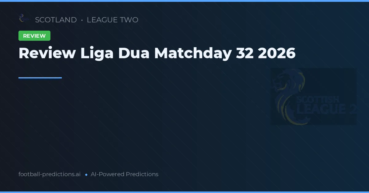 Review Liga Dua Matchday 32 2026