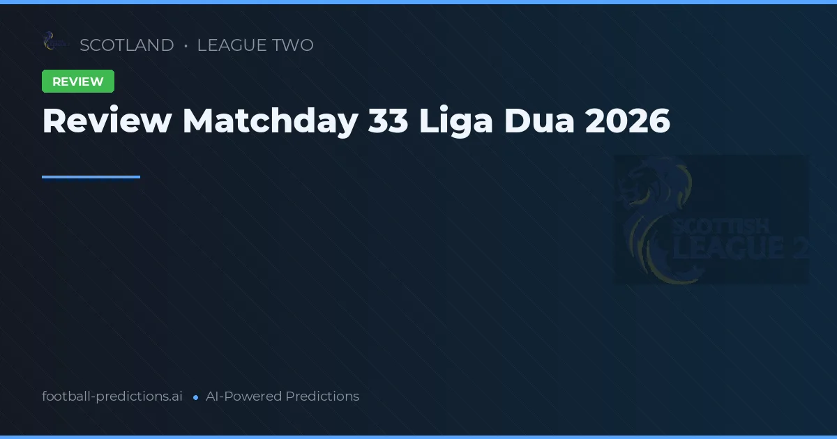 Review Matchday 33 Liga Dua 2026
