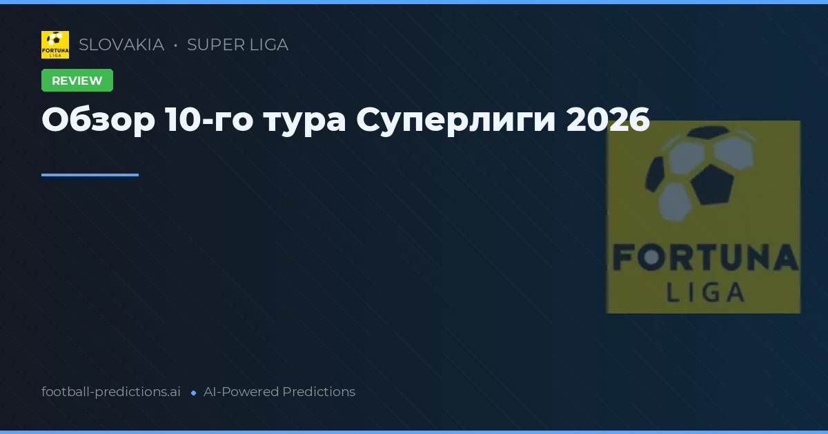 Обзор 10-го тура Суперлиги 2026