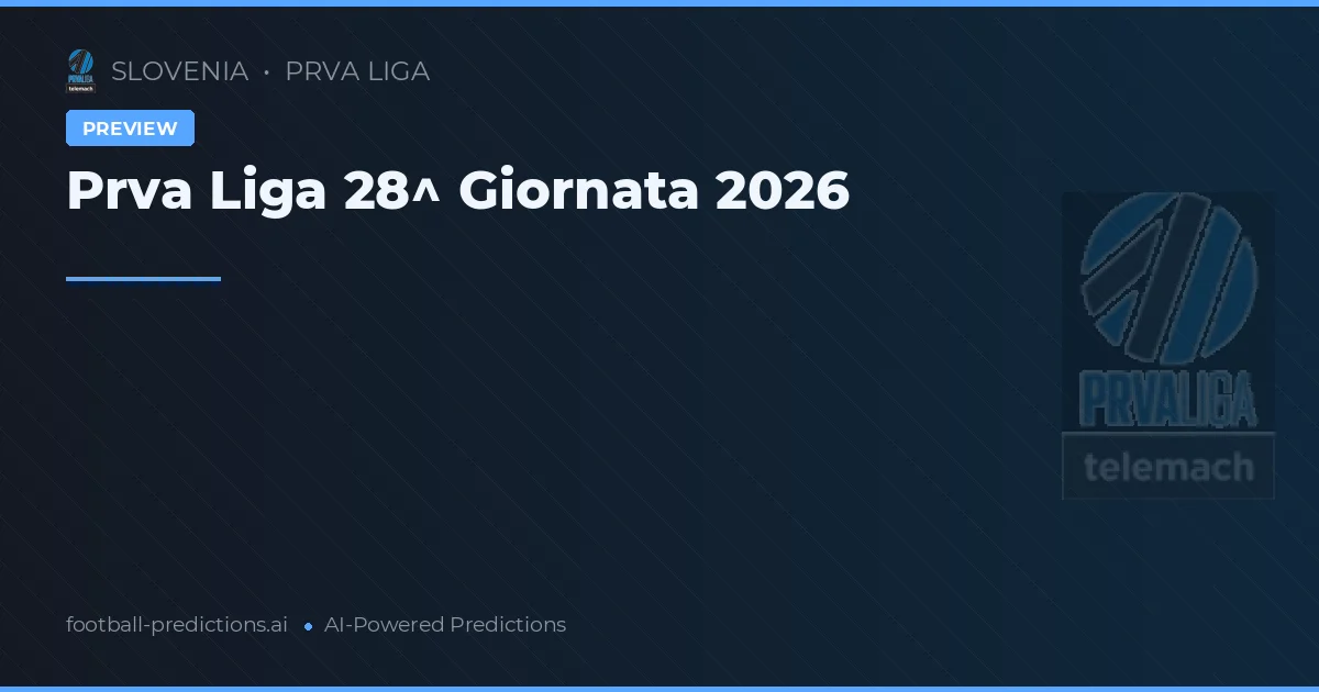 Prva Liga 28^ Giornata 2026