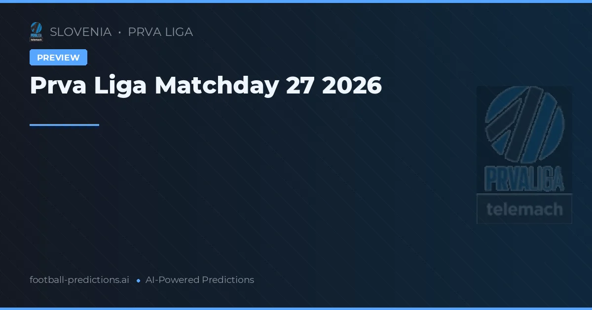 Prva Liga Matchday 27 2026