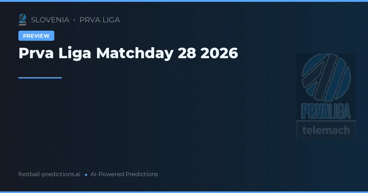 Prva Liga Matchday 28 2026