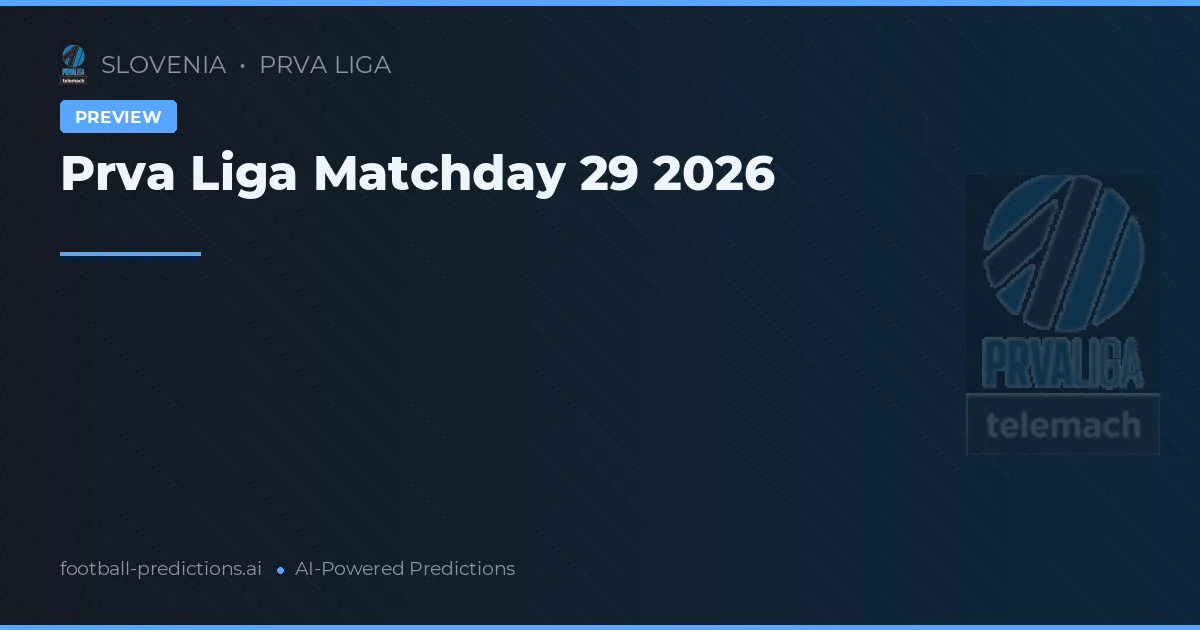 Prva Liga Matchday 29 2026