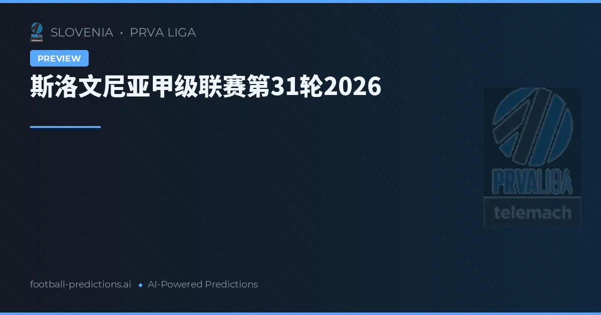 斯洛文尼亚甲级联赛第31轮2026