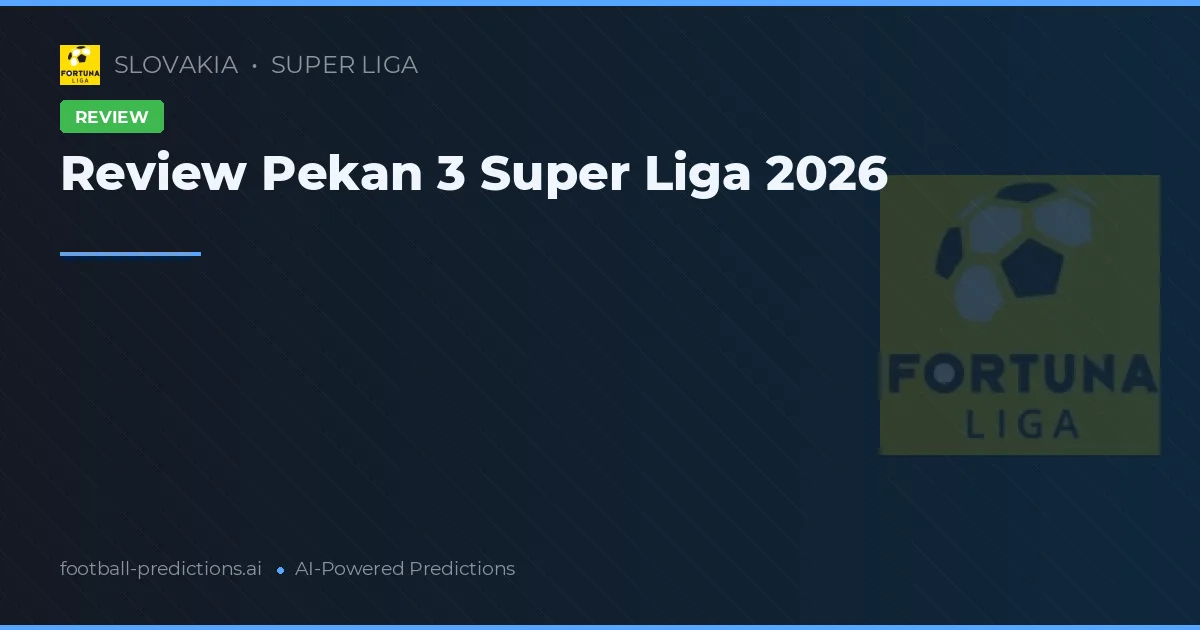 Review Pekan 3 Super Liga 2026