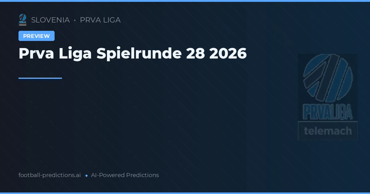 Prva Liga Spielrunde 28 2026