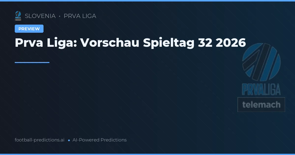 Prva Liga: Vorschau Spieltag 32 2026