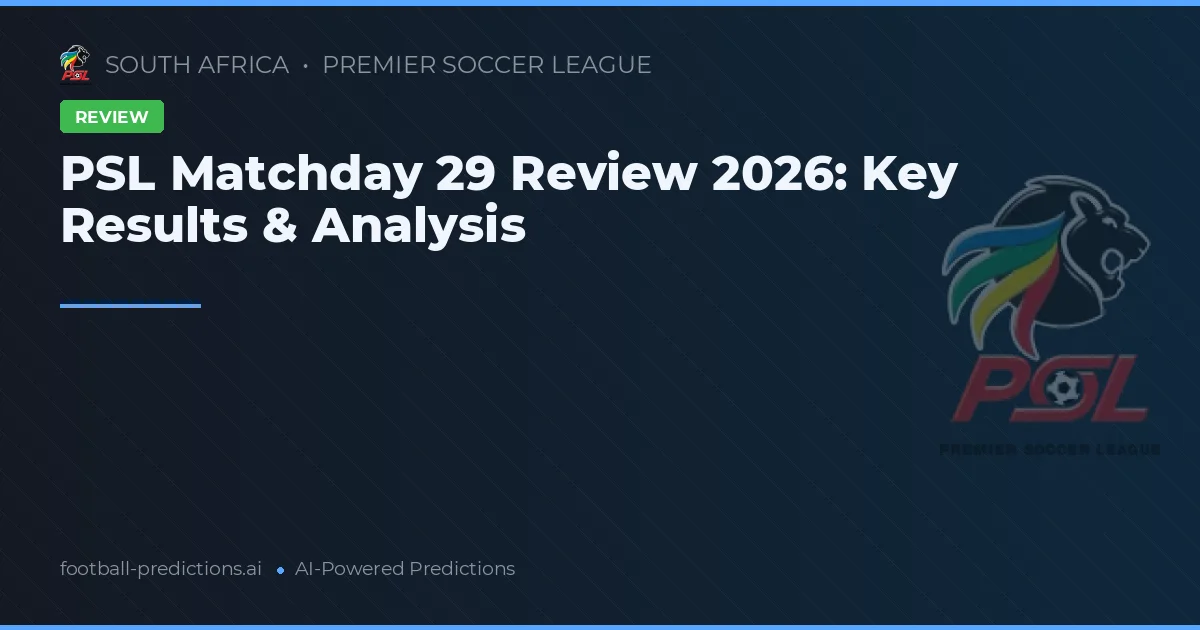 PSL Matchday 29 Review 2026: Key Results & Analysis