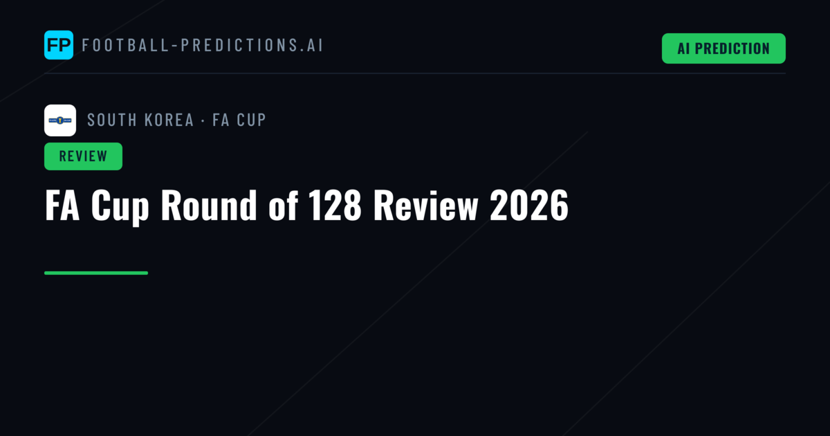 FA Cup Round of 128 Review 2026