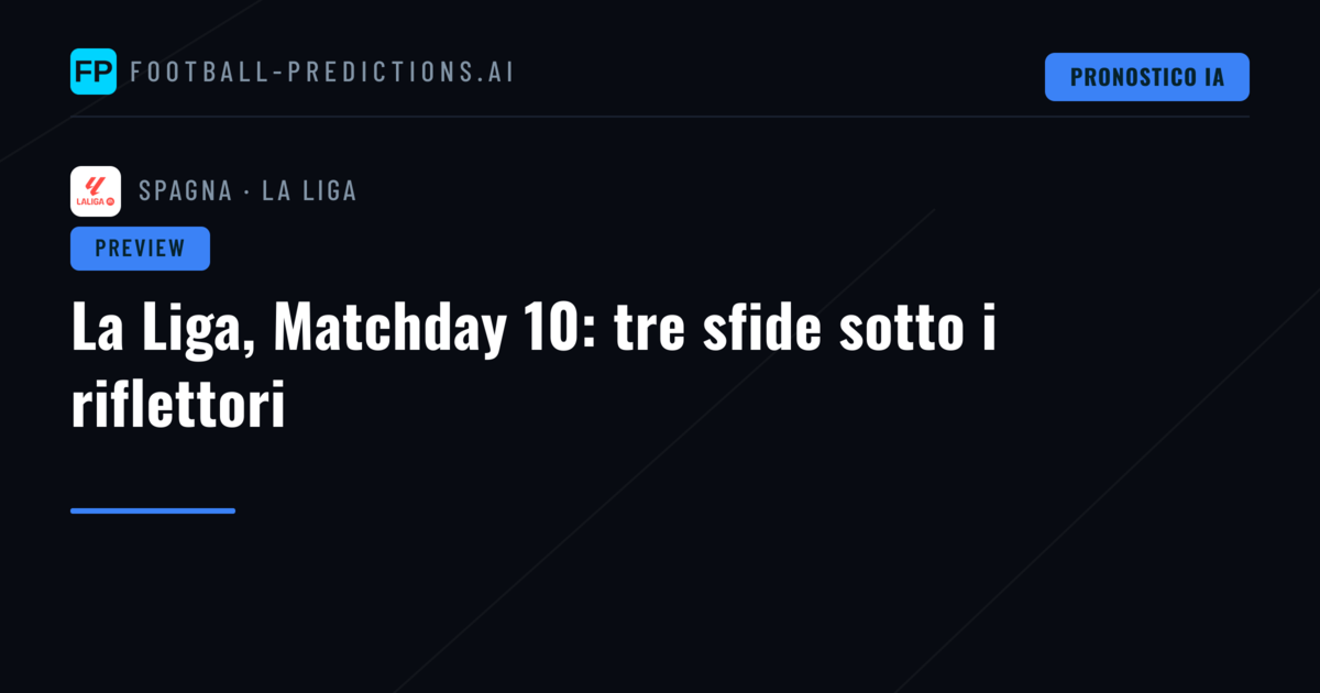 La Liga, Matchday 10: tre sfide sotto i riflettori