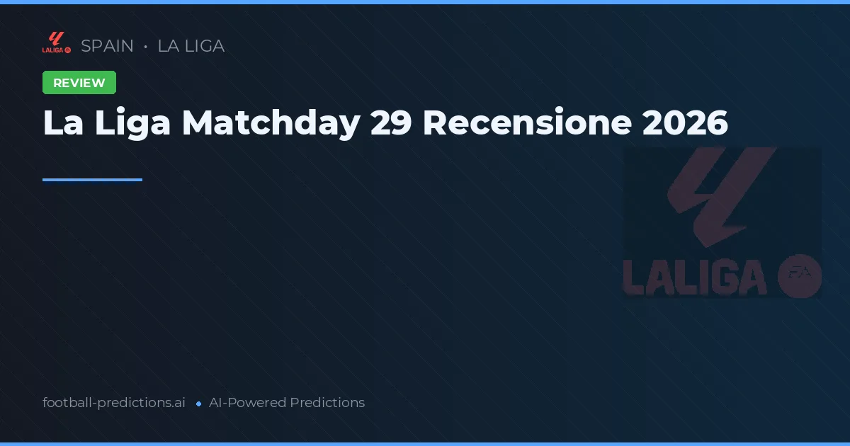 La Liga Matchday 29 Recensione 2026