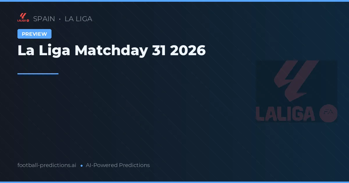 La Liga Matchday 31 2026