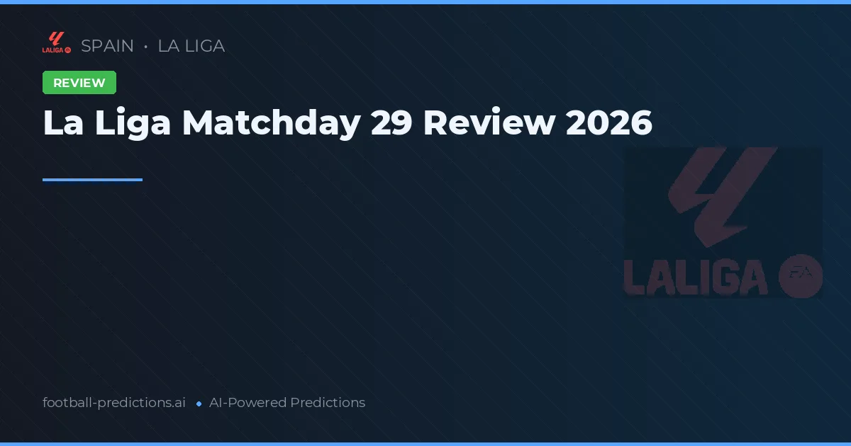 La Liga Matchday 29 Review 2026