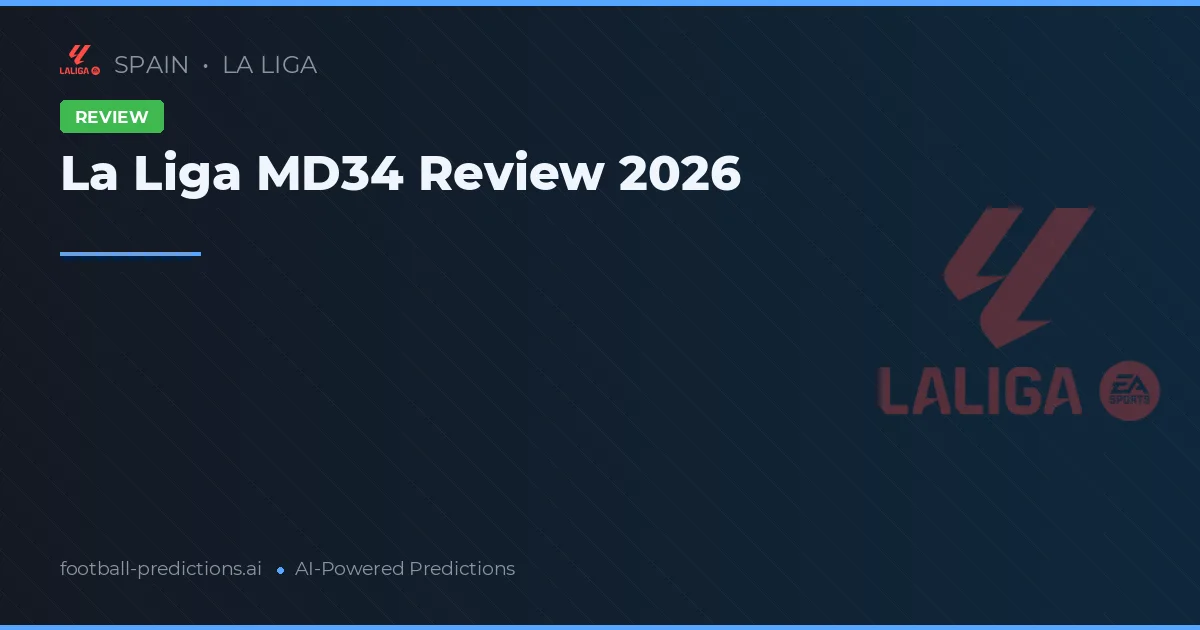 La Liga MD34 Review 2026