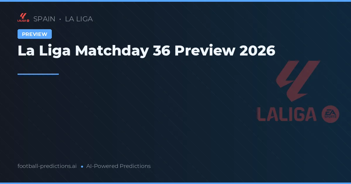 La Liga Matchday 36 Preview 2026