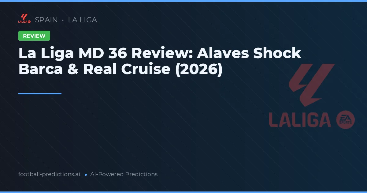 La Liga MD 36 Review: Alaves Shock Barca & Real Cruise (2026)