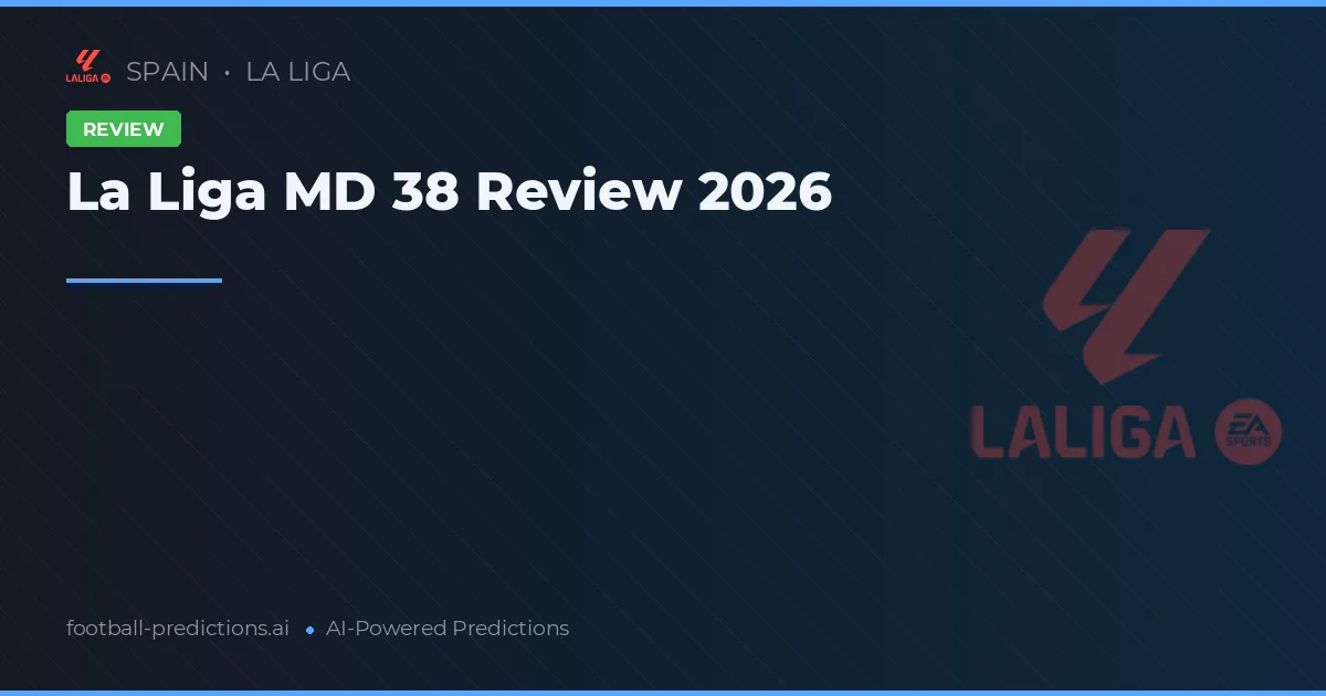 La Liga MD 38 Review 2026