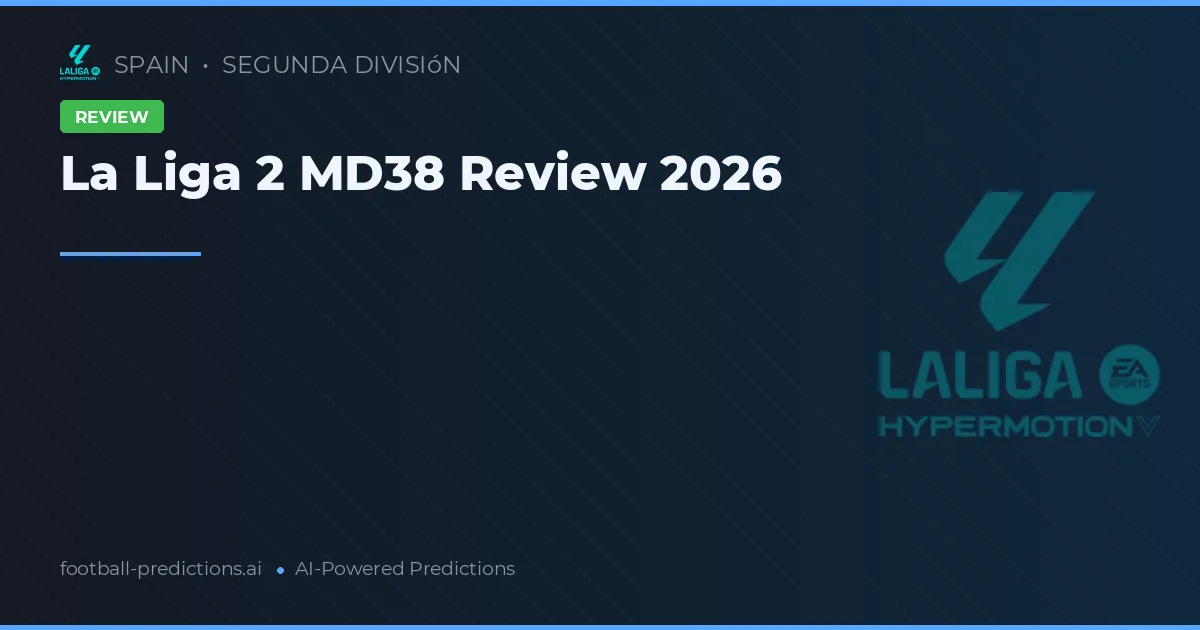 La Liga 2 MD38 Review 2026