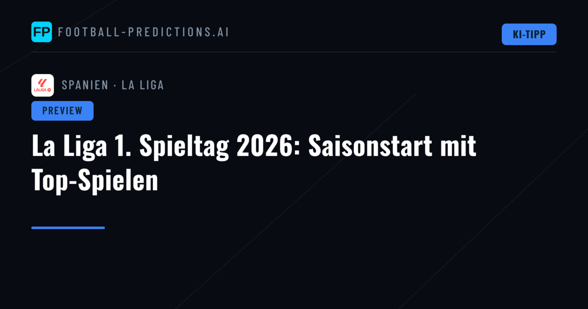 La Liga 1. Spieltag 2026: Saisonstart mit Top-Spielen