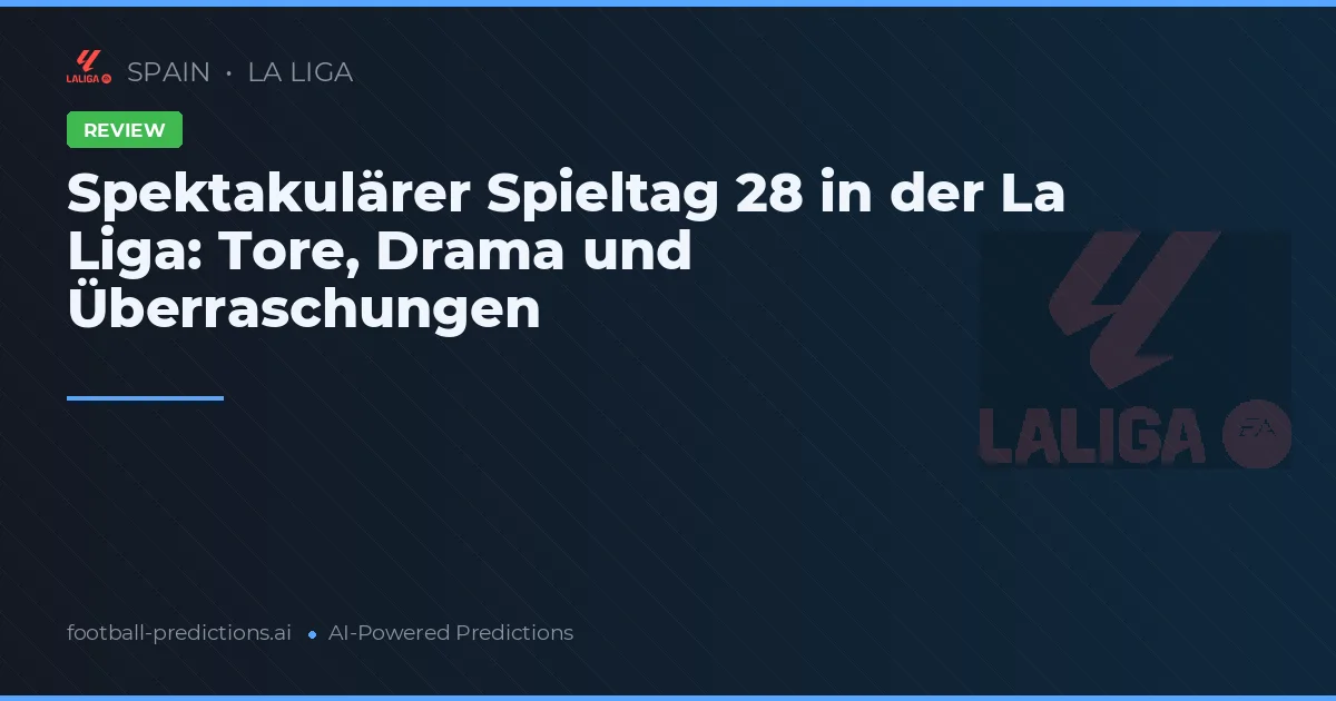 Spektakulärer Spieltag 28 in der La Liga: Tore, Drama und Überraschungen