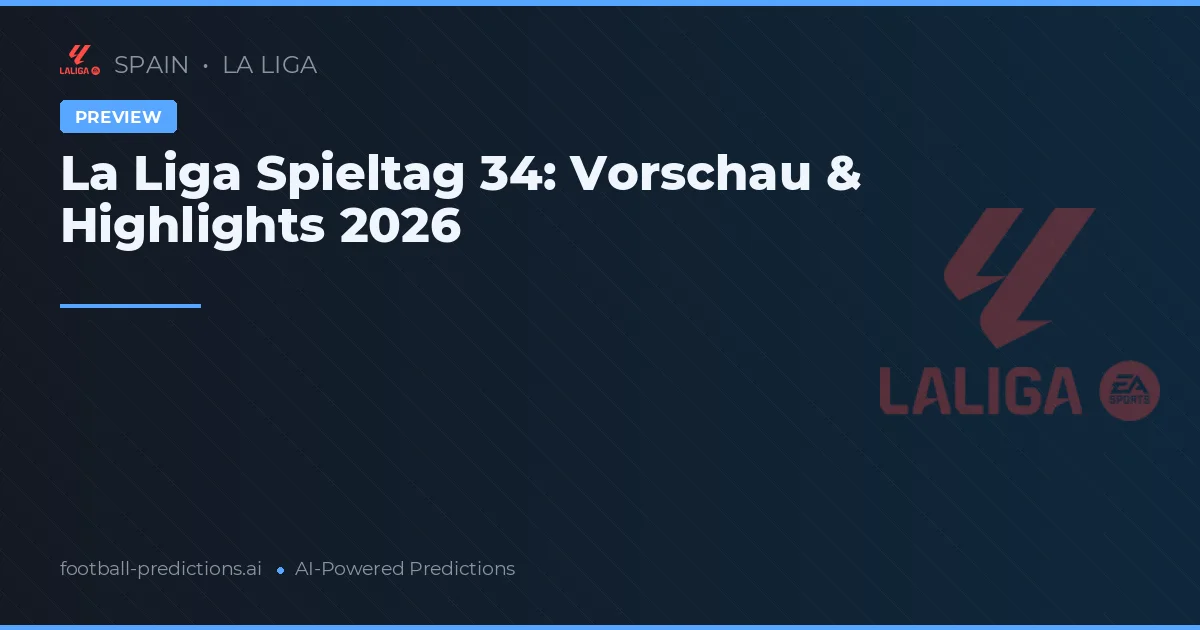 La Liga Spieltag 34: Vorschau & Highlights 2026