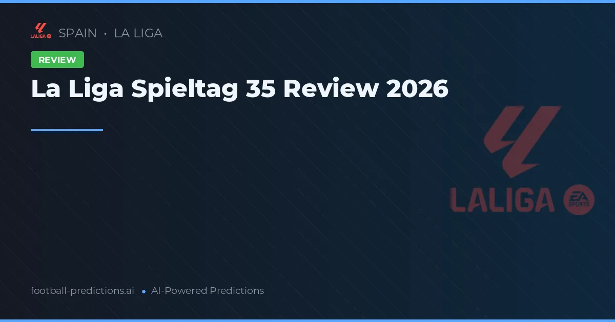 La Liga Spieltag 35 Review 2026