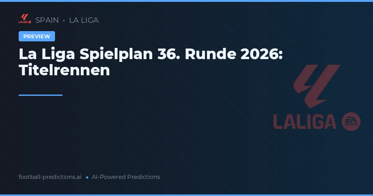 La Liga Spielplan 36. Runde 2026: Titelrennen