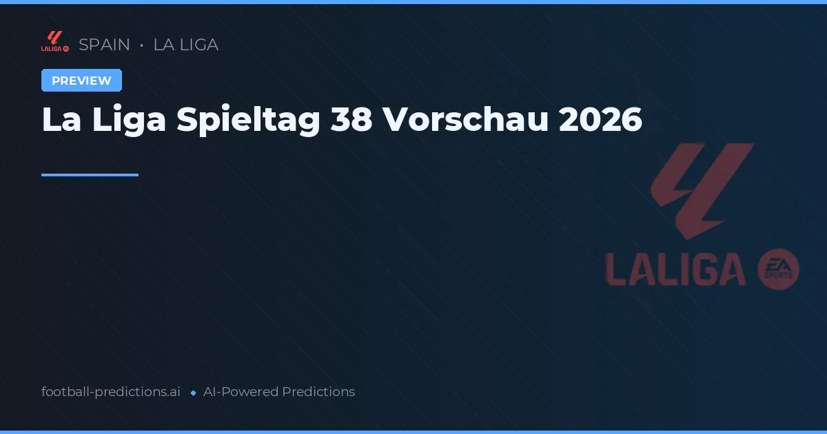 La Liga Spieltag 38 Vorschau 2026