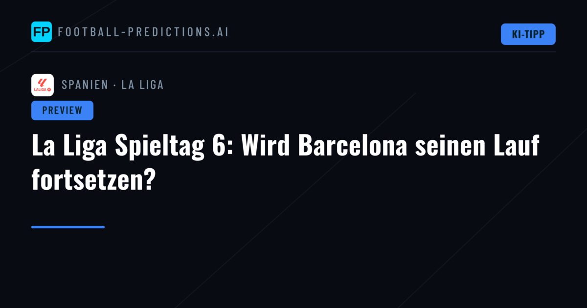 La Liga Spieltag 6: Wird Barcelona seinen Lauf fortsetzen?