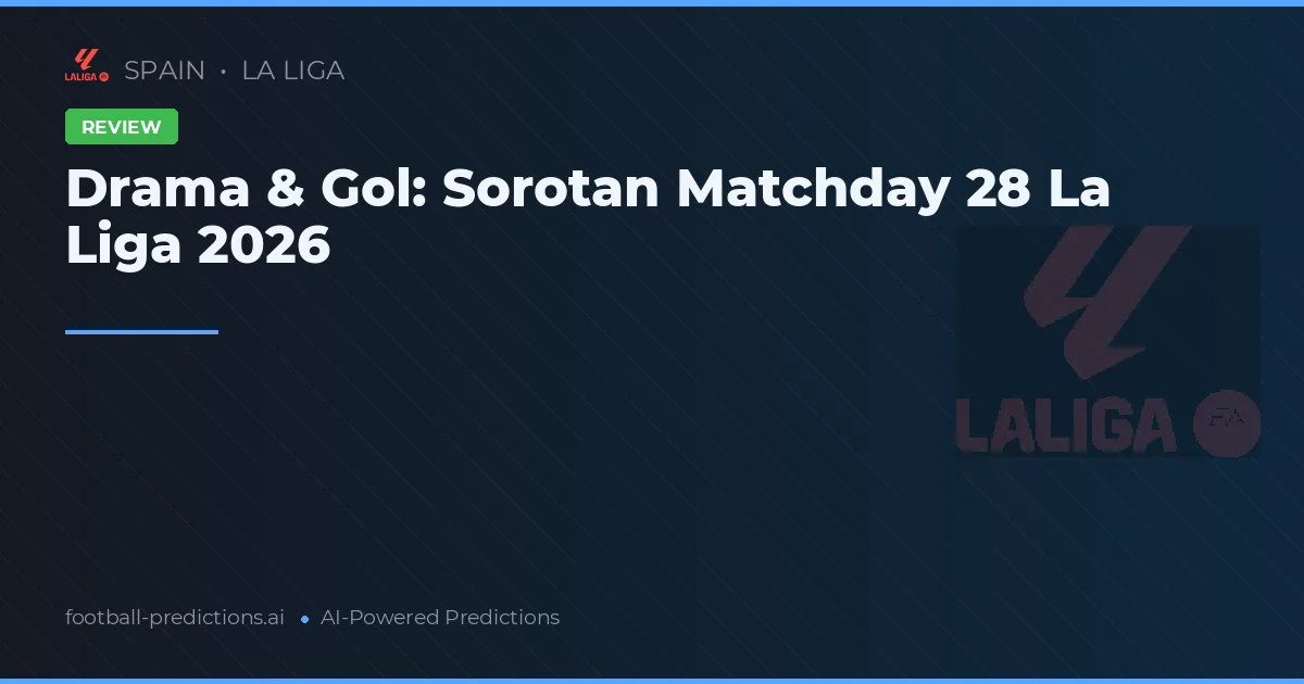 Drama & Gol: Sorotan Matchday 28 La Liga 2026