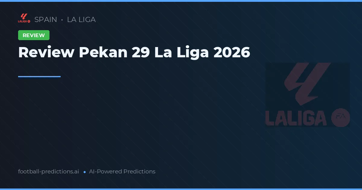 Review Pekan 29 La Liga 2026