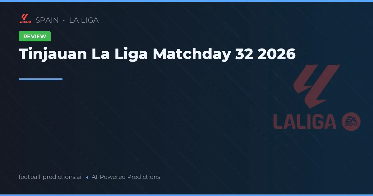 Tinjauan La Liga Matchday 32 2026